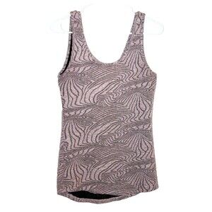 BKE Buckle Womens Tank Top Taupe Textured Lined Stretchy Sleeveless Size Large